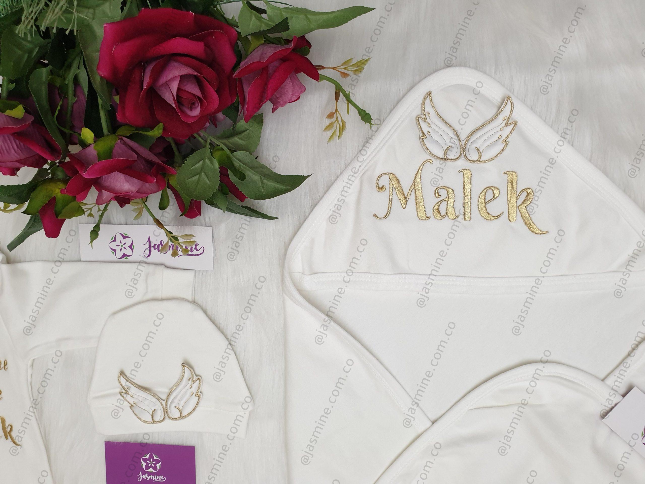 طقم قطن ٦ قطع : اسم مالك welcome little Malek - الصورة 4