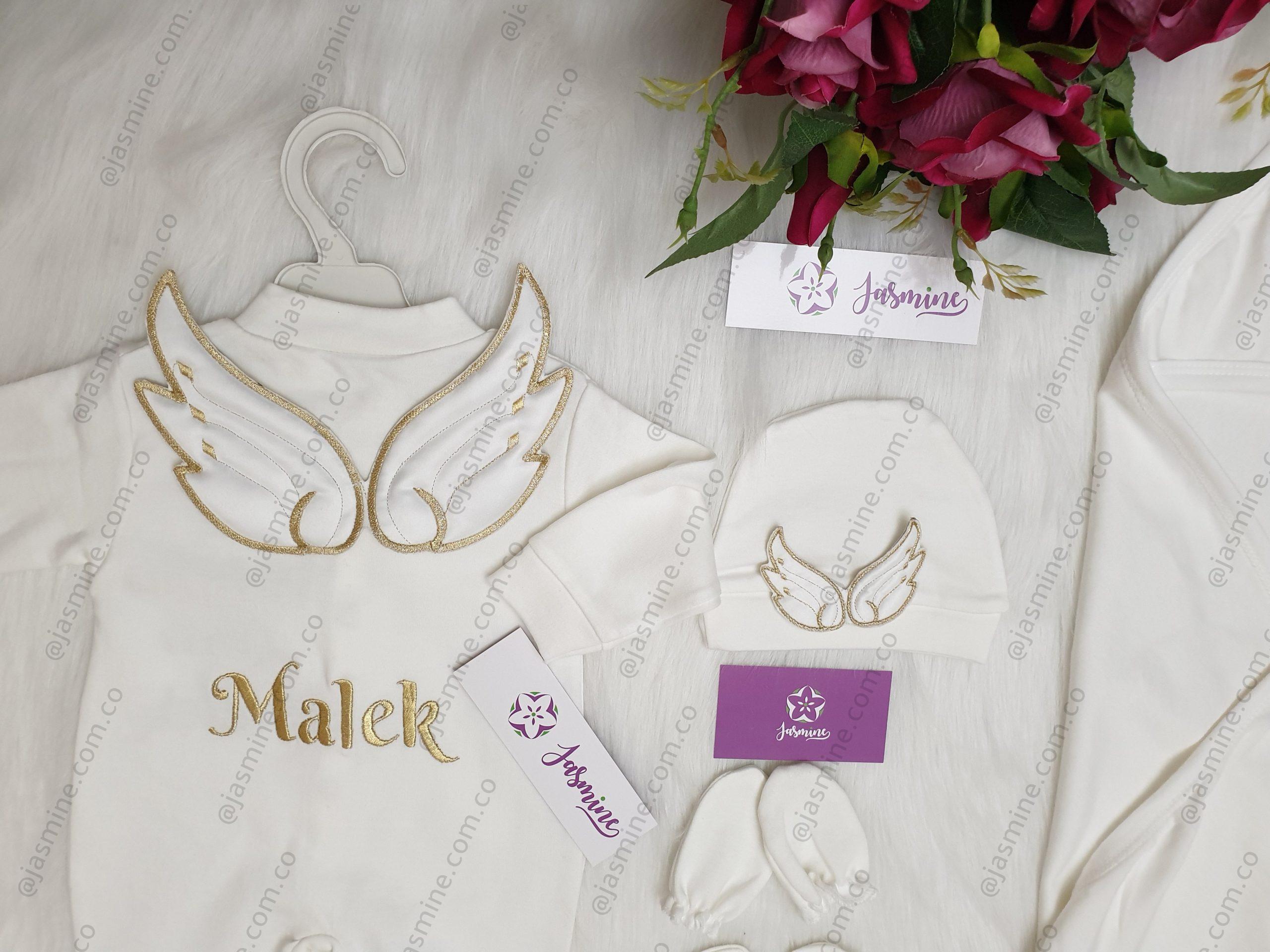 طقم قطن ٦ قطع : اسم مالك welcome little Malek - الصورة 5