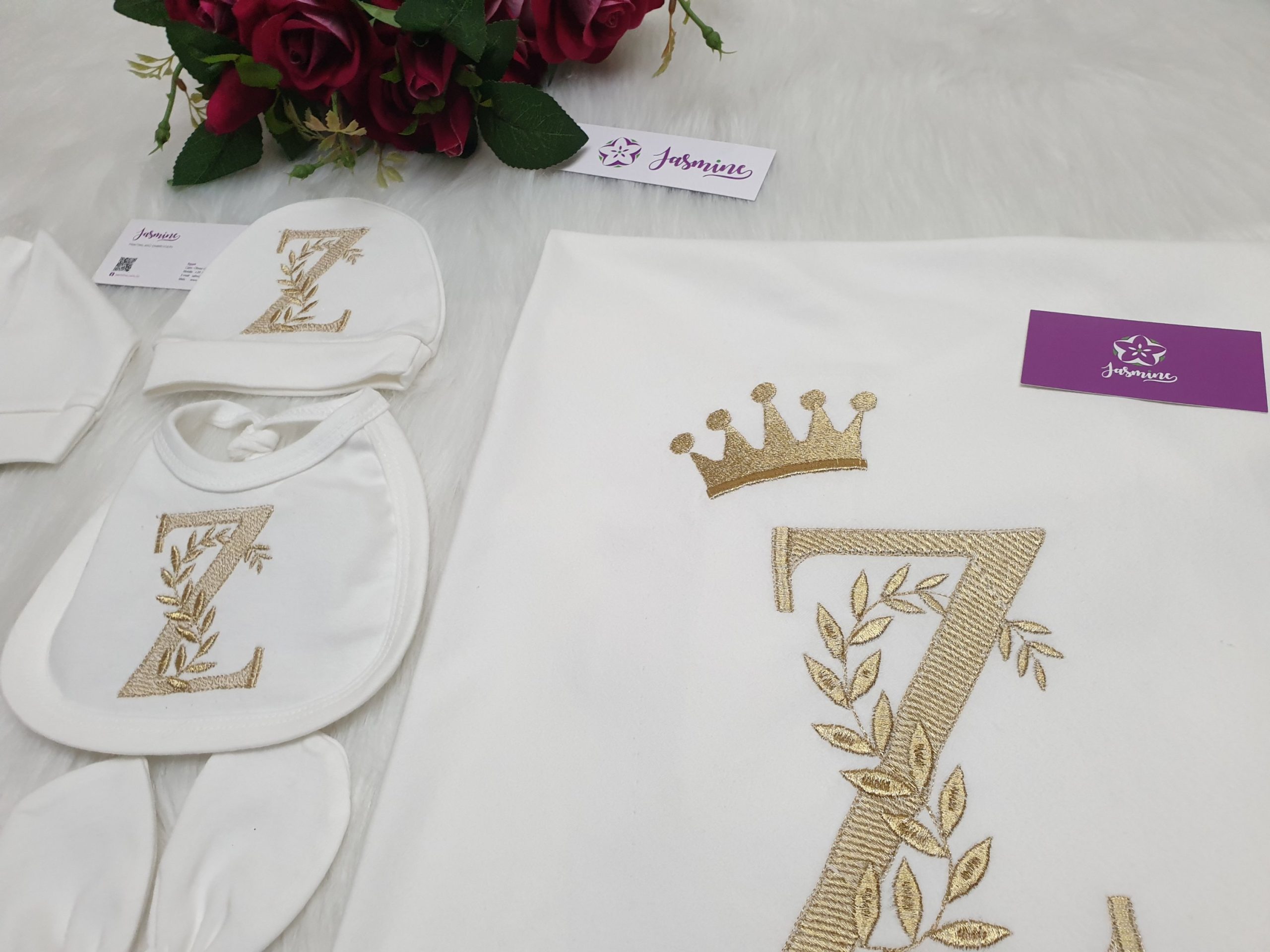 طقم قطن ٦ قطع : اسم زين Zein" welcome welcome our prince" - الصورة 4