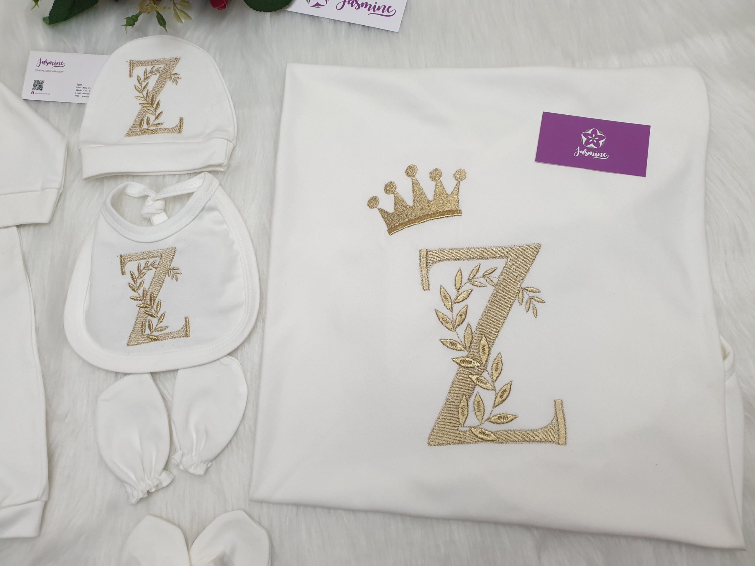طقم قطن ٦ قطع : اسم زين Zein" welcome welcome our prince" - الصورة 3