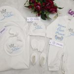 طقم قطن ٦ قطع :اسم خضر و عبد الله "welcome our prince"