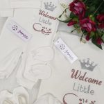 طقم قطن ٦ قطع :سالوبيت غوانتي بافيتا كوفرتة طاقية لكلوك / سيف و زين - Welcome little