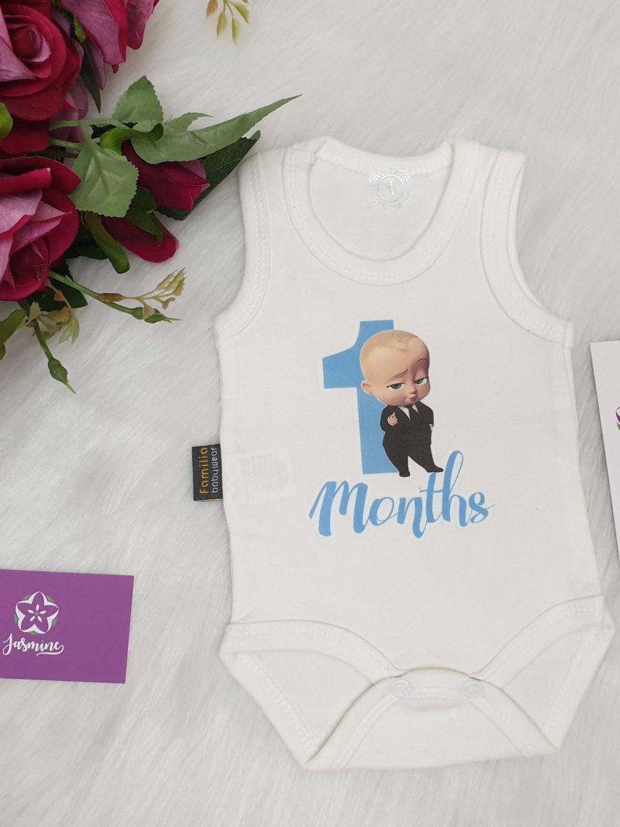 سالوبيت قطن طباعة One 1 month Baby Boss