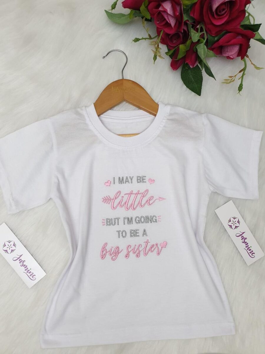 تيشرت قطن خفيف I maybe little but I am going to be a big sister