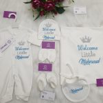 طقم قطن ٦ قطع : اسم محمود "welcome little Mahmoud"