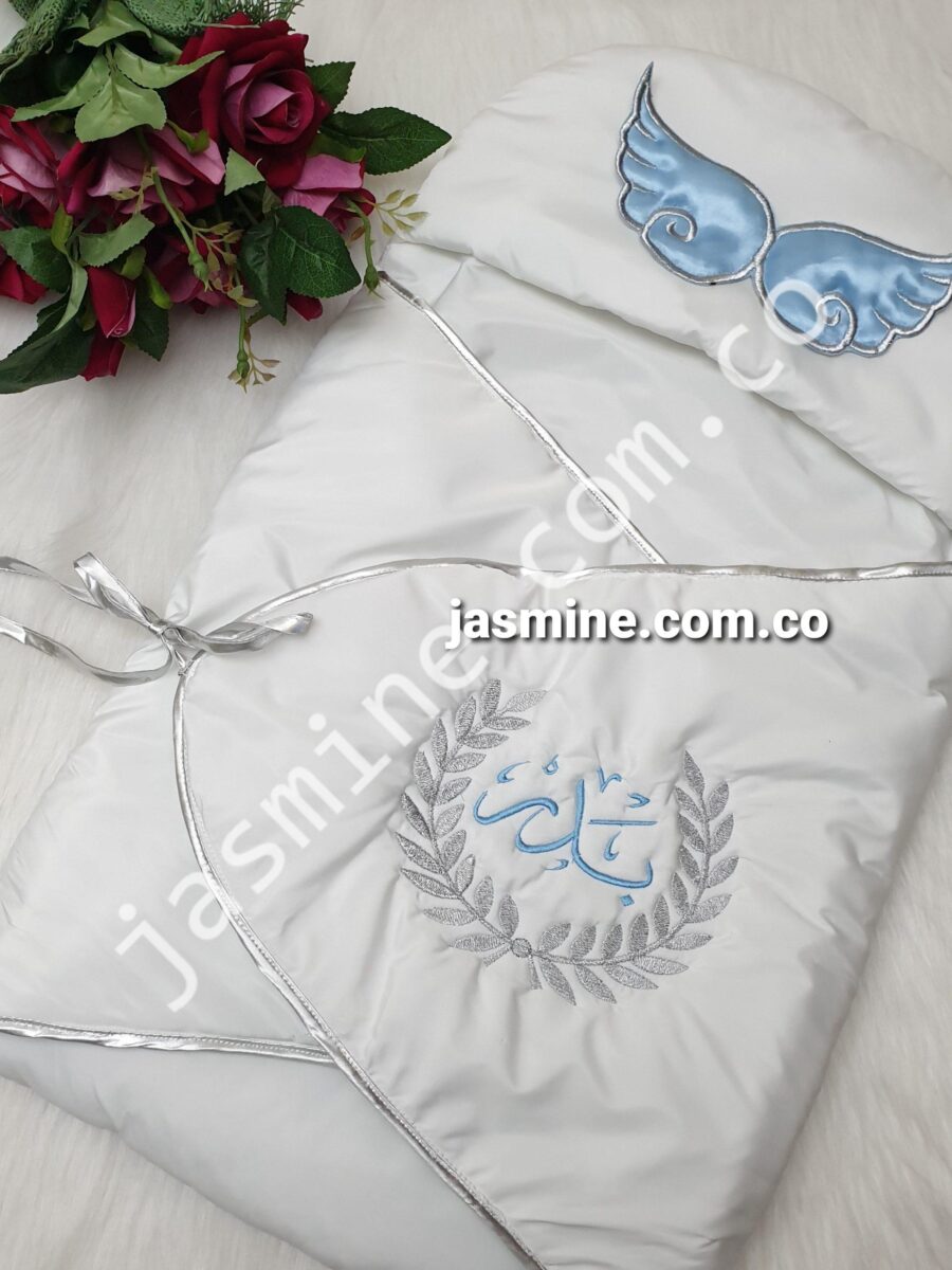 بورت بدر تصميم سنبلة واسم لبني, فضي مع أجنحة