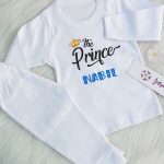 بجامة للاطفال والمواليد prince nabil بجامة تصميم تاج طباعة