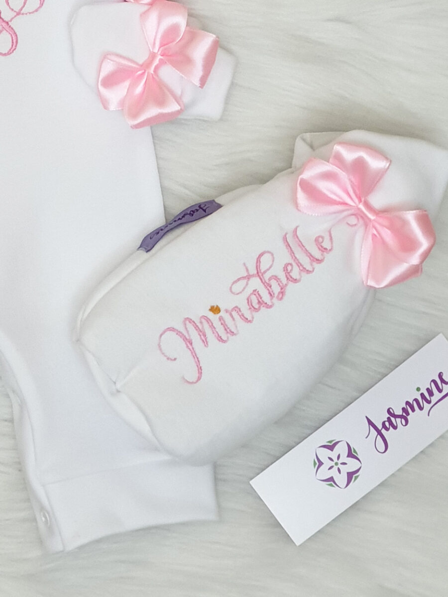 جراب بيبرونة Mirabelle مُصنع بالاسم تصميم حروف بينك, فضي