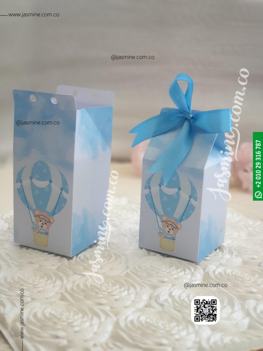 علب توزيعات سبوع بقفل شريط ساتان علب مباركة مولود Teddy Bear small boxes