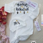 ملابس رمضان  مولود تطريز  طاقية وافرول قطيفة مخمل (Malek مالك) first ramadan