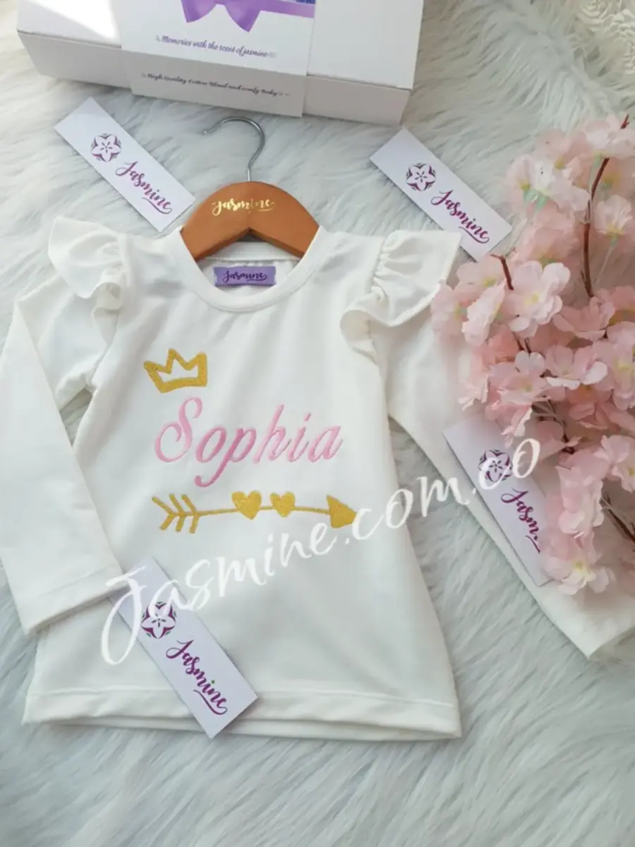 تيشرت بناتي تطريز خريفي سمر ميلتون (صوفيا) sophia