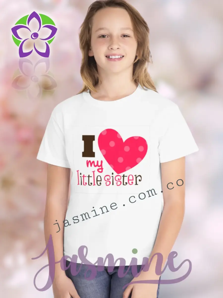 تيشرت بناتي طباعة قطن صيفي (I LOVE MY SISTER)