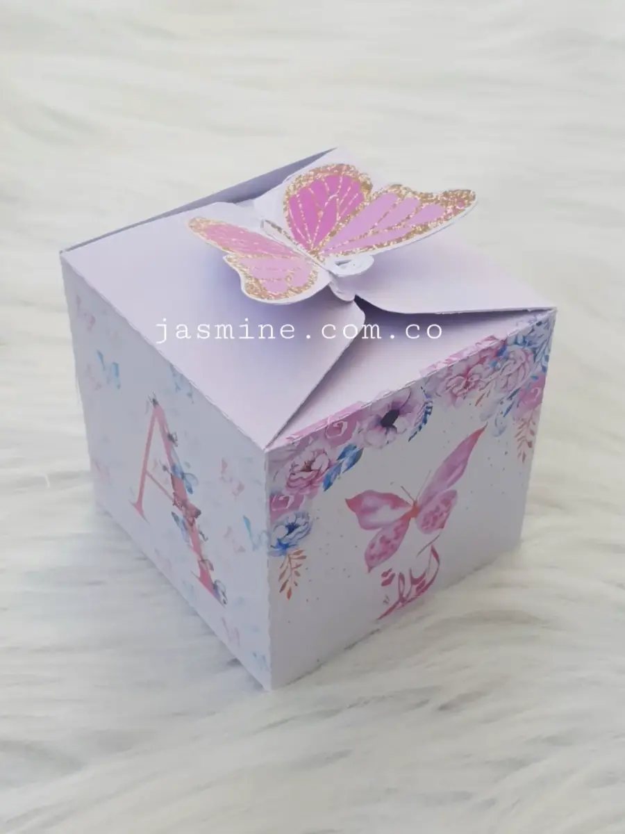 علب توزيعات سبوع ديزاين فراشات (ايلا Ayla ) butterfly small boxes