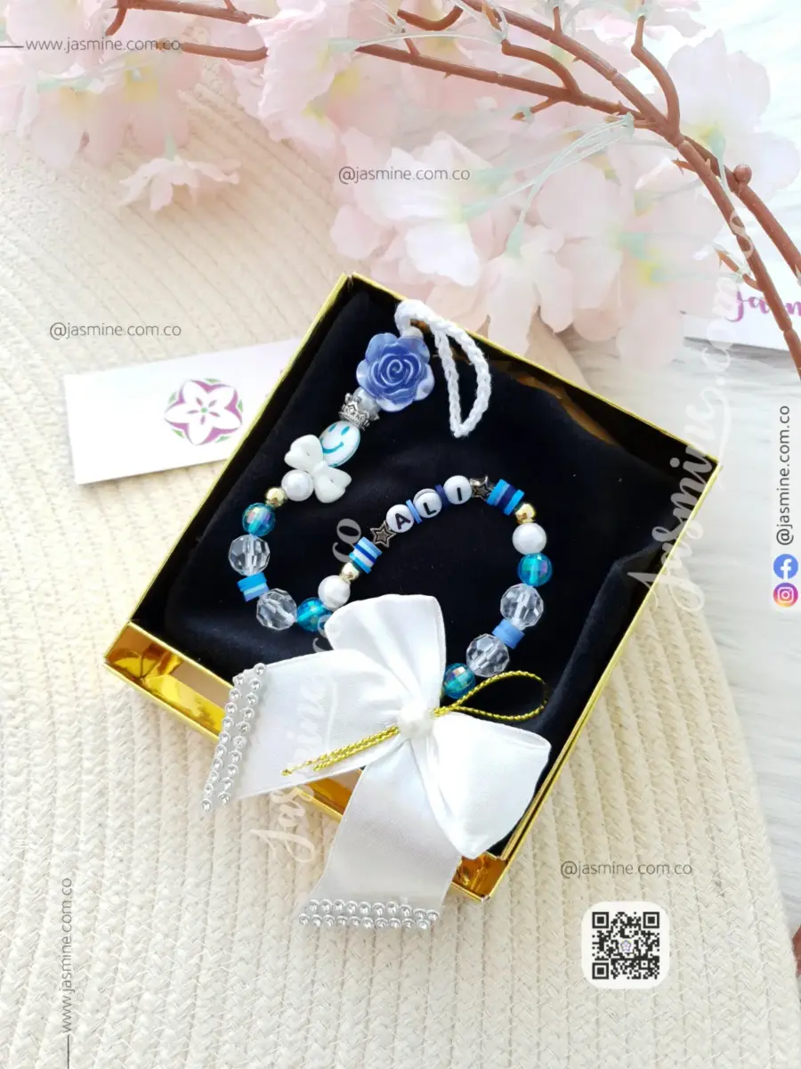 سلسلة لهاية بيبي مولود بنت مع اسم المولود (علي ) baby pacifier clips Name