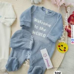 سالوبيت خامة قطيفة مخمل شتوي طباعة حرارية تصميم WELCOME TO THE WORLD